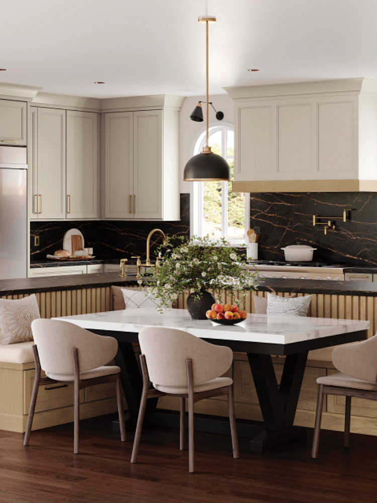 Masterpiece kitchen with bench seating