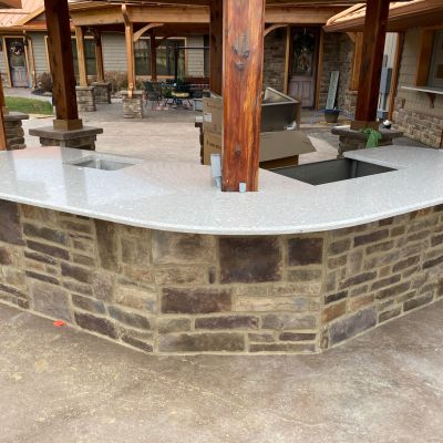 outdoor countertops kitchen space designed by Greer's Flooring America