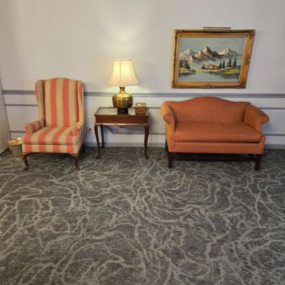 carpets in an Evansville church hallway